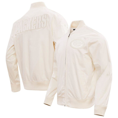 Pro Standard Cream Green Bay Packers Neutral Full-zip Jacket