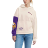 TOMMY HILFIGER TOMMY HILFIGER CREAM/PURPLE MINNESOTA VIKINGS HARRIET PULLOVER HOODIE