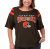 G-III 4HER BY CARL BANKS G-III 4HER BY CARL BANKS BROWN CLEVELAND BROWNS PLUS SIZE LINEBACKER T-SHIRT