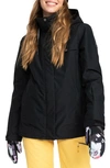 Roxy Billie Waterproof Insulated Snow Jacket In True Black