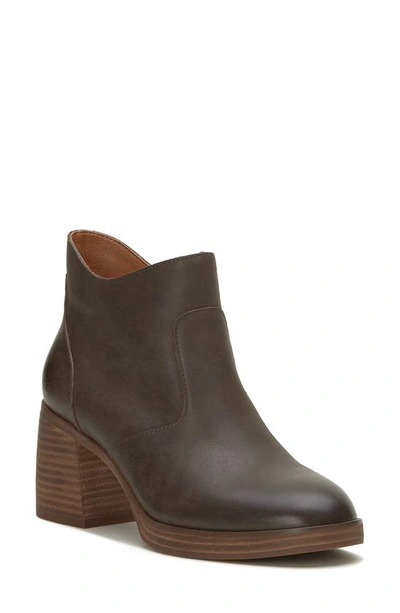 Lucky Brand Quinlee Bootie In Chocolate Leather