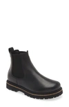 Birkenstock Highwood Slip On Womens Faux Leather Round Toe Ankle Boots In Black