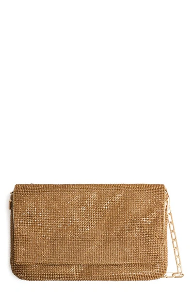 Reiss Soho Embellished Shoulder Bag In Bronze