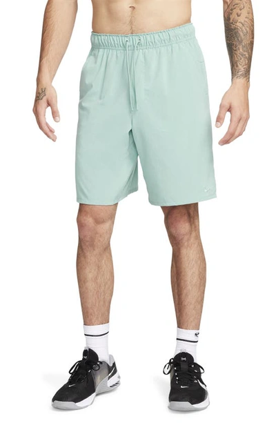Nike Men's Unlimited Dri-fit 9" Unlined Versatile Shorts In Mineral/ Mineral/ Mineral