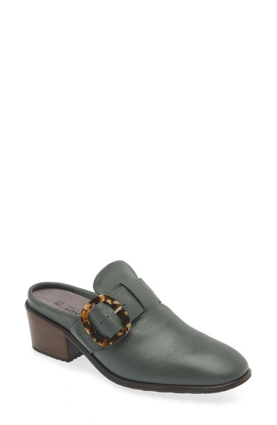 Naot Choice Mule In Hunter Green Leather