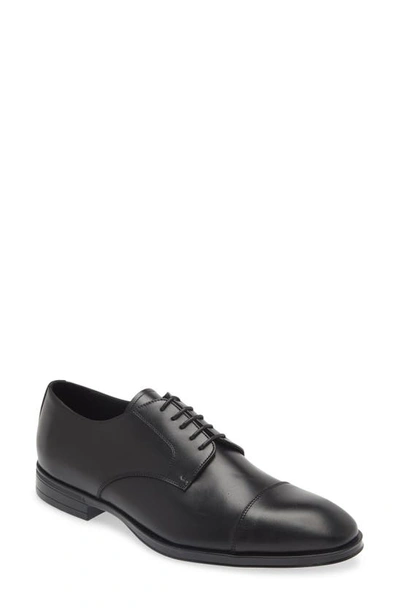 Canali Cap Toe Derby In Schwarz