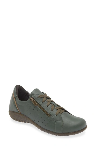 Naot Moko Zip Sneaker In Hunter Green/ Pewter