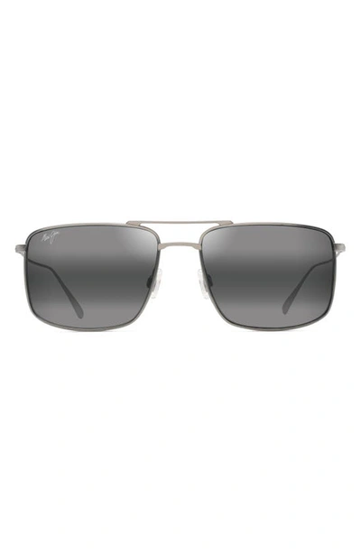 Maui Jim Aeko 55mm Polarizedplus2® Aviator Sunglasses In Crl