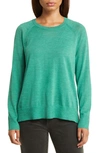 EILEEN FISHER RAGLAN SLEEVE MERINO WOOL PULLOVER