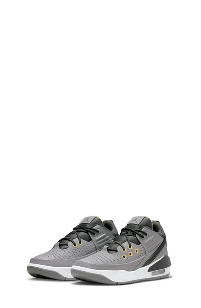 Nike Kids' Jordan Max Aura 5 Sneaker In Grey/ Gold/ White/ Anthracite