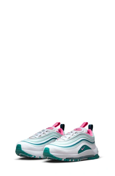 Nike Kids' Air Max 97 Trainer In White/ Teal/ Jade/ Pink