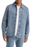 Apc Surchemise Vittorio Brodee Denim Button-up Shirt In Iab Light Blue