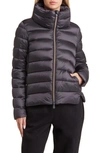 Save The Duck Elsie Waterproof Puffer Coat In Ebony Grey