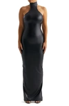 Naked Wardrobe Faux-ever Faux Leather Body-con Dress In Black