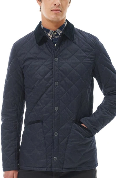 Barbour Heritage Liddesdale Check Quilted Jacket In Blue
