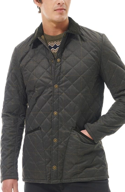 Barbour Heritage Checked Liddesdal Coat In Olive