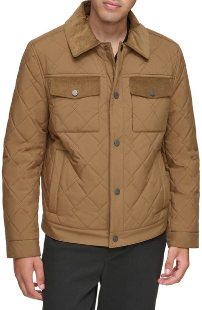 Andrew Marc Walkerton Quilted Jacket In Sepia