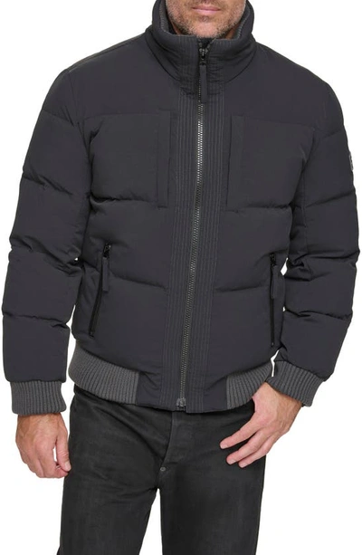 Andrew Marc Sideling Quilted Jacket In Black