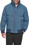 Andrew Marc Sideling Quilted Jacket In Lagoon