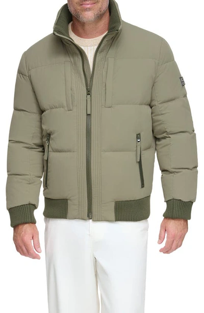 Andrew Marc Sideling Quilted Jacket In Sage