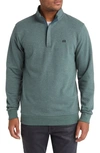 Travismathew Cloud 2.0 Quarter Zip Pullover In Heather Balsam