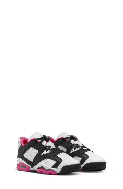 Nike Jordan Girls' Little Kids' Air Retro 6 Low Basketball Shoes In White/white/black/barely Volt