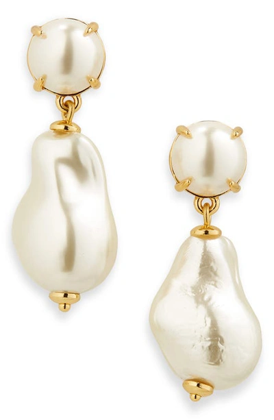 Lele Sadoughi Jackie Imitation Pearl Drop Earrings In White