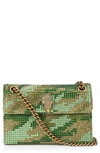 Kurt Geiger Kensington Mini Embellished Shoulder Bag In Green Multi