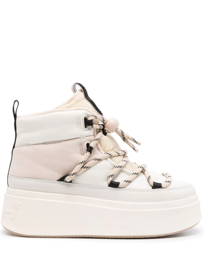 Ash Montana 45mm Platform Boots In White