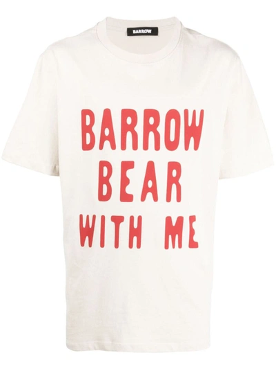 Barrow Logo-print Cotton T-shirt In Beige