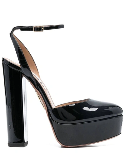 Aquazzura So High Plateau 140mm Platform Pumps In Black