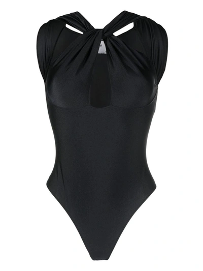 Coperni Cut Out Jersey Bodysuit In Black