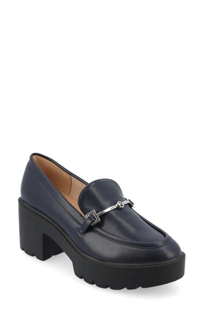 JOURNEE COLLECTION KEZZIAH PLATFORM LOAFER PUMP