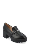 Journee Collection Kezziah Platform Loafer Pump In Black