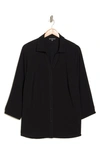 Adrianna Papell Button-up Shirt In Black