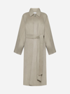 Ami Alexandre Mattiussi Ami Paris Long Belted Coat Clothing In Grey