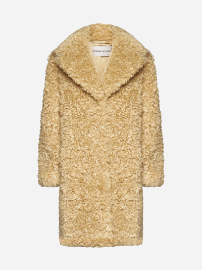 STAND STUDIO CAMILLE FAUX SHEARLING COAT
