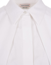 ALEXANDER MCQUEEN WHITE LONG SHIRT DRESS
