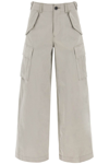 Sacai Peach Skin Technical Cargo Pants In Beige (beige)