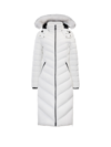 Moose Knuckles Cooper Lake Hooded Parka Coat In White