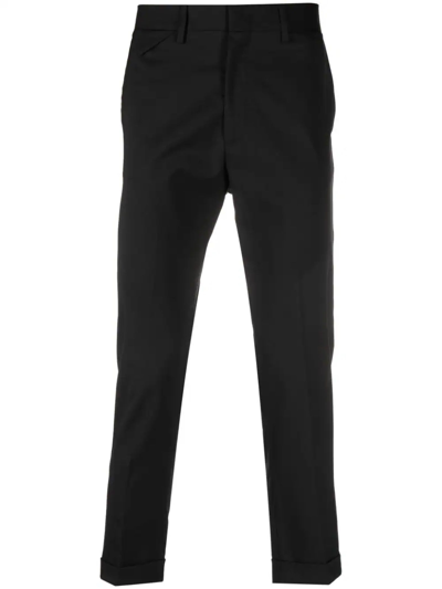 Low Brand Cropped-leg Tailored Trousers In Black