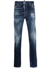 DSQUARED2 BLUE STRETCH-COTTON COOL GUY JEANS