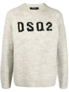DSQUARED2 ANTHRACITE GREY WOOL JUMPER