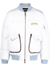 Dsquared2 Logo-print Puffer Bomber Jacket In Bianco