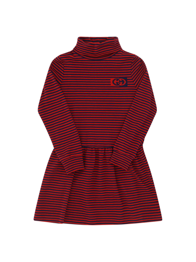Gucci Kids' Dress For Girl In Red