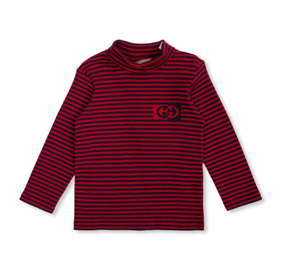 Gucci Babies' Interlocking G Sweater In Blu