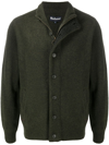 Barbour Sweater High Neck Elbow Patches In Verde