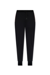 Paul Smith Cotton Lounge Trousers Ribbed Ankles In Nero