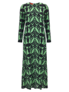 La Doublej Abstract-pattern Swing Maxi Dress