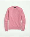 Brooks Brothers Brushed Wool Raglan Crewneck Sweater | Pink | Size Xl